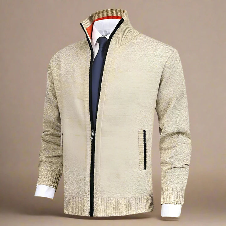 Saber Strickjacke mit Stehkragen