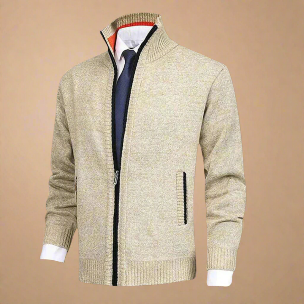 Saber Strickjacke mit Stehkragen